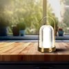 Lampka stołowa nocna V-TAC 1W LED 22cm ładowanie USB ściemnianie złota VT-1057 3000K-6000K 55lm